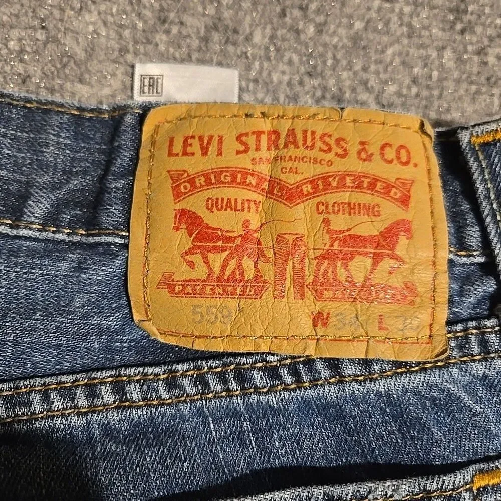 Vintage Levis 559 Jeans Mens 34x30 Regular Straight Fit Jean Outdoor Casual